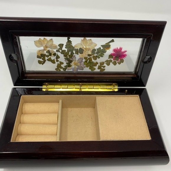 Floral Windup Musical Jewelry Box - Picture 1 of 11